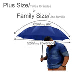 Urby Oversized Large Stick Umbrellas For Rain 2 People similar to Golf Umbrella | Automatic Open. Double Canopy Vented. Plus Size