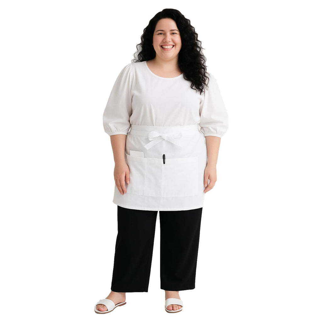 King Mills Unisex Waist/half Bistro Server Aprons with Pockets | Plus Size Apron XL XXL or Waist W40+,extra Large and Long.